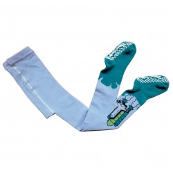 Non-slip Light blue tights for kids Rocket