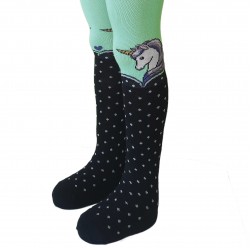 Non-slip Mint tights for kids Unicorn