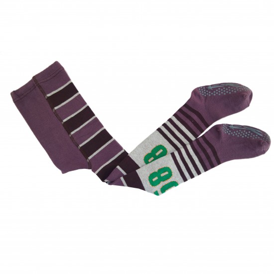Non-slip Purple tights for kids Numbers