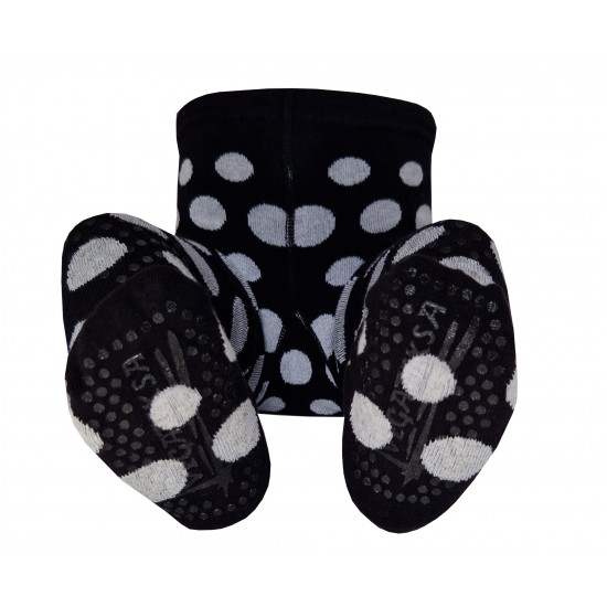 Crawling patterned tights for babies black Bubbles