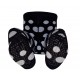 Crawling patterned tights for babies black Bubbles