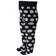 Crawling patterned tights for babies black Bubbles