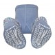 Crawling patterned tights for babies sky blue Clouds