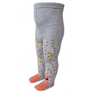Crawling patterned tights for babies light grey Flaming