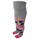 Crawling patterned tights for babies grey Colorful hearts