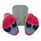 Crawling patterned tights for babies grey Colorful hearts