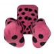 Crawling patterned tights for babies pink Bubbles