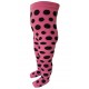 Crawling patterned tights for babies pink Bubbles