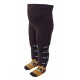 Crawling patterned tights for babies brown Football player