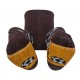 Crawling patterned tights for babies brown Football player