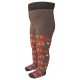 Crawling patterned tights for babies brown Foxs