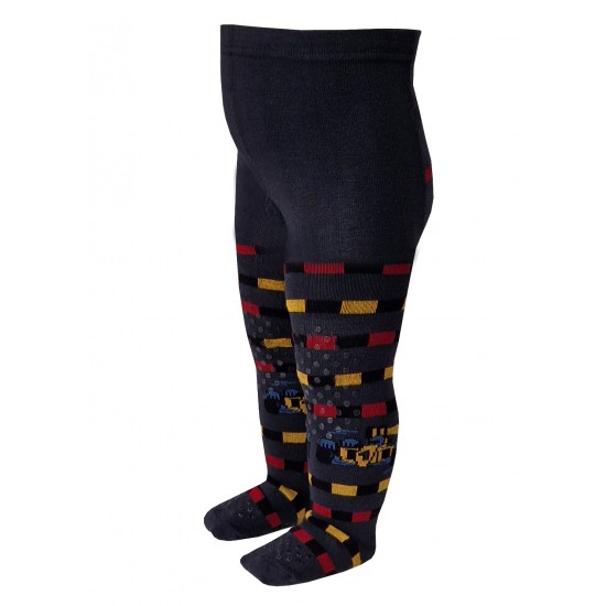 Crawling patterned tights for babies dark grey Formula