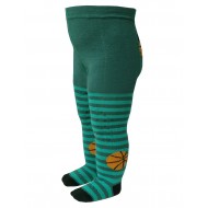 Crawling patterned tights for babies green Basketball