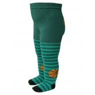 Crawling patterned tights for babies green Basketball