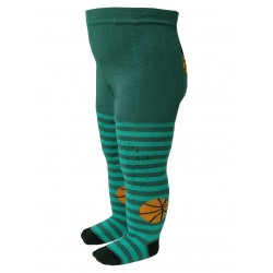 Crawling patterned tights for babies green Basketball