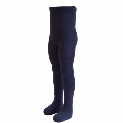 Warm 50% Merino wool Denim color tights for kids