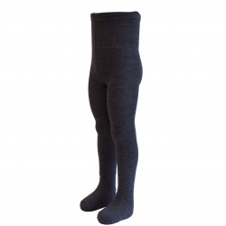 Warm 50% Merino wool Dark grey tights for kids