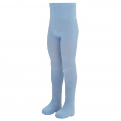 Warm 50% Merino wool Light blue tights for kids