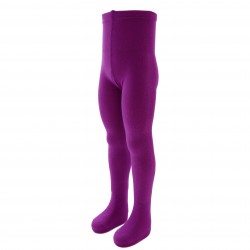 Warm 50% Merino wool Purple tights for kids
