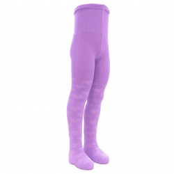 Warm 40% Merino wool tights for kids Purple roses
