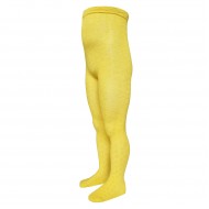 Non-slip warm wool tights for kids yellow Cables