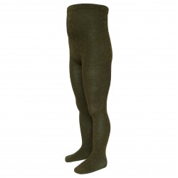 Non-slip warm wool tights for kids olive Cables
