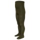 Non-slip warm wool tights for kids olive Cables