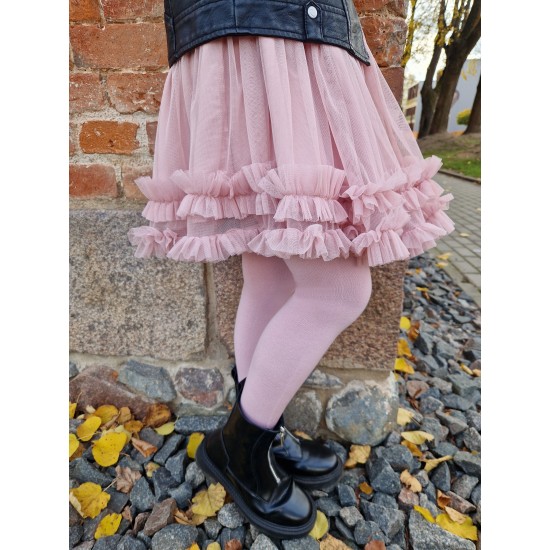 Very soft Extra fine Merino wool Light pink tights for kids