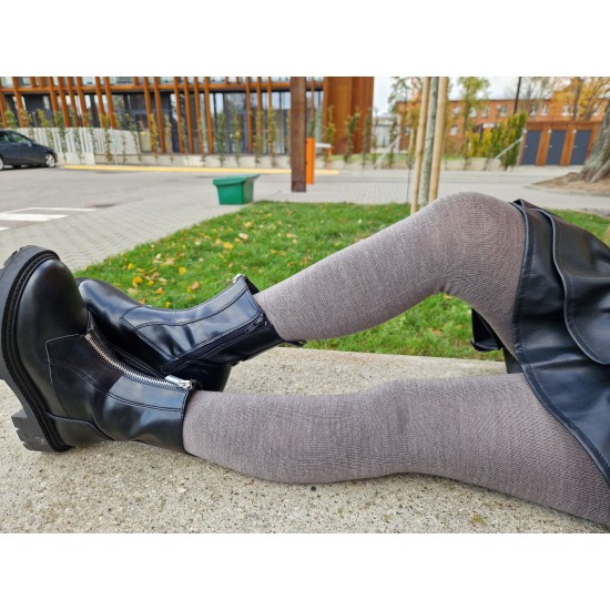 Very soft Extra fine Merino wool Brown tights for kids