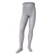 Very soft Extra fine Merino wool Light grey (melange) tights for kids