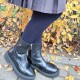Very soft Extra fine Merino wool Dark blue tights for kids