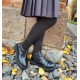 Very soft Extra fine Merino wool Dark grey tights for kids