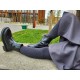 Very soft Extra fine Merino wool Dark grey tights for kids