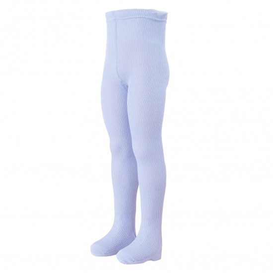 100% Cotton tights for kids Light blue