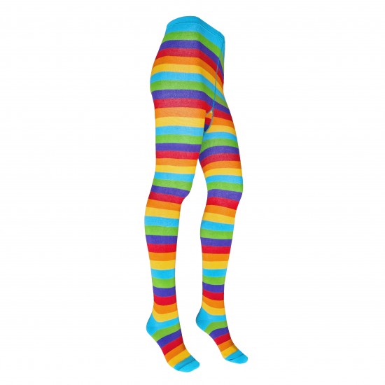 Patterned cotton tights for women Rainbow