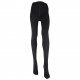 Dark grey melange plain cotton tights for women