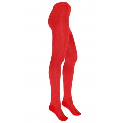 Sparkle tights for women Red