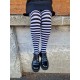 Patterned cotton tights for women Black white