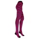 Patterned cotton tights for women Black cyclamen
