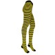 Patterned cotton tights for women Black yellow