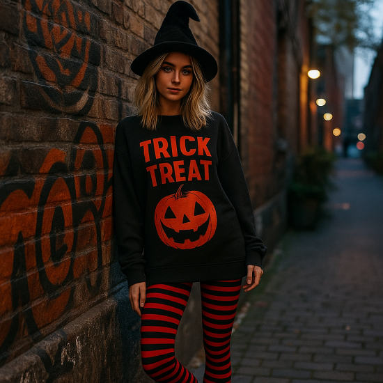 Patterned cotton tights for women Black red