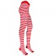 Patterned cotton tights for women Red white