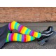Patterned cotton tights for women Rainbow