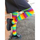 Patterned cotton tights for women Rainbow