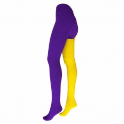 Skirtingomis kojomis medvilninės pėdkelnės moterims Violetinė geltona