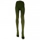 Warm olive 31% wool tights for women