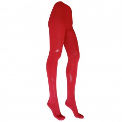 Warm 50% Merino wool Red tights for women