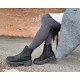 Labai švelnios Extra fine 85% merino vilnos Tamsiai pilkos pėdkelnės moterims