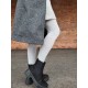 Very soft Extra fine 85% Merino wool Light grey tights for women