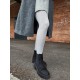 Very soft Extra fine 85% Merino wool Light grey tights for women